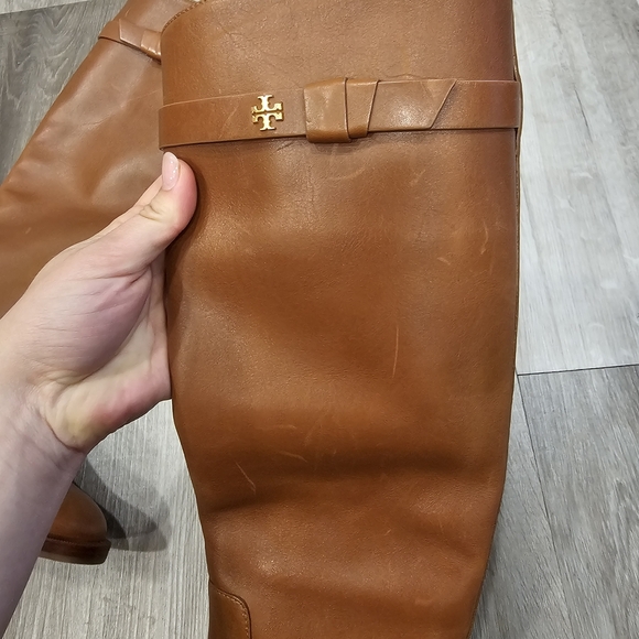 Tory Burch Women's Tan Leather Over the Knee Boots Size 5M - Picture 4 of 14